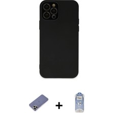 BUTİMAR'S iPhone 12 Pro Max Çekirdek Modern Serisi - Siyah Joko Magic 5d Cam + Gold Metal Kamera Lens Koruma Cam