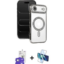 BUTİMAR'S iPhone 17 Air Zirve Doku Prime - Siyah 3D Antistatik Seramik Nano Ekran Koruyucu + Gold Bilvis Titan Kamera Lens