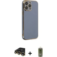 BUTİMAR'S iPhone 14 Pro Max Yankı Serisi - Siyah Joko Magic 5d Hayalet Cam + Gold Raze Metal Kamera Lens