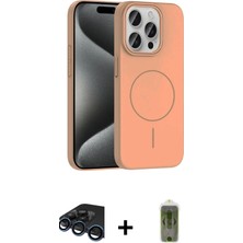 BUTİMAR'S iPhone 15 Pro Max Siluet Doku Özel Seri - Siyah Joko Magic 5d Hayalet Cam + Lacivert Raze Metal Kamera Lens