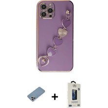 BUTİMAR'S iPhone 12 Pro Max Nova Işık Prime - Siyah Bilvis Hayalet Cam Ekran Koruyucu + Gökkuşağı Shine Kamera Lens Koruma Cam