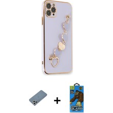 BUTİMAR'S iPhone 11 Pro Max Nova Işık Prime - Siyah 18D Cam Ekran Koruyucu + Gümüş Shine Kamera Lens Koruma Cam