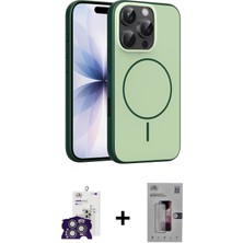 BUTİMAR'S iPhone 16 Pro Max Atlas Asil Prime - Siyah Bilvis 3D Mat Cam Ekran Koruyucu + Gümüş Bilvis Titan Kamera Lens