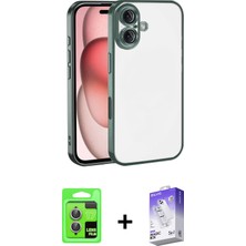 BUTİMAR'S iPhone 17 Vadi Minimal - Siyah Bilvis 5in1 3D Magic Cam Ekran Koruyucu + Açık Mor Raze Metal Kamera Lens