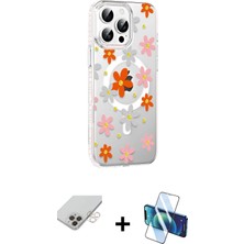 BUTİMAR'S iPhone 14 Pro Max Yörünge Işık Prime - Siyah 3D Antistatik Cam Ekran Koruyucu + Gold Band Metal Kamera Lens