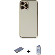 BUTİMAR'S iPhone 12 Pro Max Yadigar Klasik - Siyah Joko Magic 5d Cam + Mavi Renkli Kamera Lens Koruma Cam