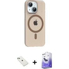 BUTİMAR'S iPhone 14 Pusula Form Özel Seri - Siyah Bilvis 5in1 5d Magic Hayalet Cam Ekran Koruyucu + Yeşil Diamond Kamera Lens