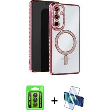 BUTİMAR'S Galaxy A15 4g Zirve Doku Prime - Siyah 3D Antistatik Seramik Nano Ekran Koruyucu + Siyah Raze Metal Kamera Lens