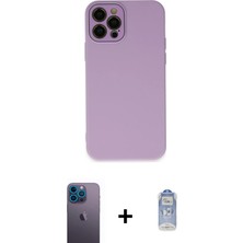 BUTİMAR'S iPhone 12 Pro Max Çekirdek Modern Serisi - Siyah Joko Magic 5d Cam + Mavi Neon Fosforlu Kamera Lens