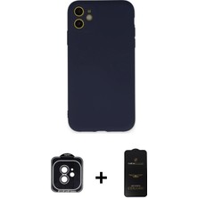 BUTİMAR'S iPhone 11 Ahenk Serisi - Siyah 6d Antistatik Mat Seramik Hayalet Nano Ekran Koruyucu + Siyah Pvd Metal Kamera Lens