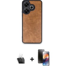 BUTİMAR'S Redmi 13 4g Kıvılcım Işık Serisi - Siyah 3D Antistatik Mat Seramik Nano Ekran Koruyucu + Şeffaf Kamera Lens Koruma Cam