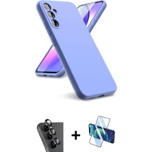 BUTİMAR'S Galaxy A24 4g Kozmos Yansıma Özel Seri - Siyah 3D Antistatik Cam Ekran Koruyucu + Siyah Valdez Metal Kamera Lens