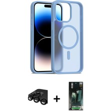 BUTİMAR'S iPhone 15 Pro Max Siluet Minimal Prime - Siyah 360 Mat Full Body Arka Koruyucu + Siyah Raze Metal Kamera Lens