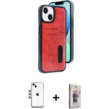 BUTİMAR'S iPhone 14 Yörünge Işık Serisi - Siyah Bilvis 3D Cam Ekran Koruyucu + Gümüş Shine Kamera Lens