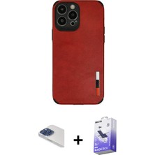 BUTİMAR'S iPhone 13 Pro Max Doruk Asil Koleksiyonu - Siyah Bilvis 5in1 5d Magic Hayalet Cam Ekran Koruyucu + Lacivert Pers Alüminyum Kamera Lens