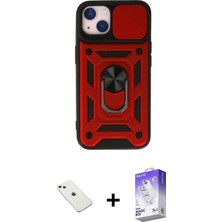 BUTİMAR'S iPhone 14 Ahenk Klasik - Siyah Bilvis 5in1 3D Magic Cam Ekran Koruyucu + Pembe Diamond Kamera Lens