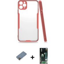 BUTİMAR'S iPhone 11 Pro Max Atlas Asil Serisi - Siyah 360 Mat Full Body Arka Koruyucu + Gold Metal Kamera Lens Koruma Cam