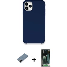 BUTİMAR'S iPhone 11 Pro Max Zirve Modern Özel Seri - Şeffaf 360 Full Body Arka Koruyucu + Gold Metal Kamera Lens Koruma Cam