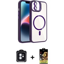BUTİMAR'S iPhone 11 Yadigar Asil Koleksiyonu - Siyah Buffer Cam Ekran Koruyucu + Mavi Pvd Metal Kamera Lens