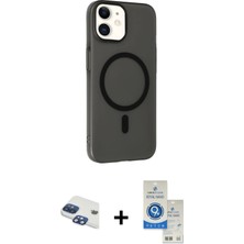 BUTİMAR'S iPhone 11 Çekirdek Modern Prime - Şeffaf Royal Nano Ekran Koruyucu + Lacivert Pers Alüminyum Kamera Lens