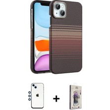 BUTİMAR'S iPhone 14 Doruk Serisi - Siyah Bilvis 3D Cam Ekran Koruyucu + Mavi Shine Kamera Lens