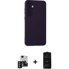 BUTİMAR'S Galaxy S24 Ahenk Serisi - Siyah 6d Antistatik Mat Seramik Hayalet Nano Ekran Koruyucu + Titan Gri Pvd Metal Kamera Lens