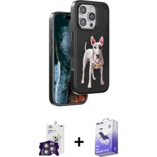 BUTİMAR'S iPhone 16 Pro Max Nova Form Koleksiyonu - Siyah Bilvis 5in1 5d Magic Hayalet Cam Ekran Koruyucu + Gümüş Bilvis Titan Kamera Lens