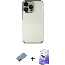 BUTİMAR'S iPhone 13 Pro Max Vadi Minimal - Siyah Bilvis 5in1 5d Magic Hayalet Cam Ekran Koruyucu + Gökkuşağı Shine Kamera Lens Koruma Cam