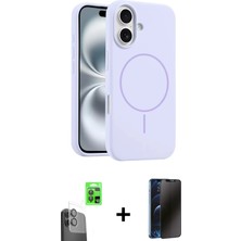 BUTİMAR'S iPhone 16 Plus Yankı Form Serisi - Siyah 3D Antistatik Hayalet Cam Ekran Koruyucu + Siyah Raze Metal Kamera Lens