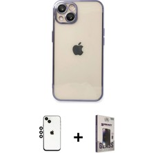 BUTİMAR'S iPhone 14 Vadi Minimal - Siyah Bilvis Hayalet Cam Ekran Koruyucu + Siyah Shine Kamera Lens