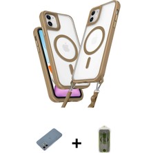 BUTİMAR'S iPhone 12 Atlas Doku Koleksiyonu - Siyah Joko Magic 5d Hayalet Cam + Gökkuşağı Shine Kamera Lens Koruma Cam