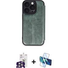 BUTİMAR'S iPhone 16 Pro Max Zirve Yansıma Serisi - Siyah 3D Antistatik Cam Ekran Koruyucu + Gümüş Bilvis Titan Kamera Lens