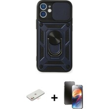 BUTİMAR'S iPhone 11 Ahenk Klasik - Siyah 3D Antistatik Mat Seramik Nano Ekran Koruyucu + Yeşil Renkli Kamera Lens Koruma Cam