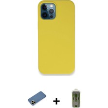 BUTİMAR'S iPhone 12 Pro Max Zirve Modern Özel Seri - Siyah Joko Magic 5d Hayalet Cam + Gold Shine Kamera Lens Koruma Cam