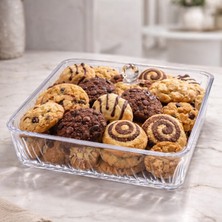 Vizka Akrilik Kristal Kare Sunumluk , Endüstriyel Şeffaf Kapaklı Sunumluk