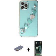 BUTİMAR'S iPhone 12 Pro Nova Işık Prime - Siyah 360 Mat Full Body Arka Koruyucu + Sarı Renkli Kamera Lens Koruma Cam