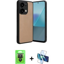 BUTİMAR'S Redmi Note 13 Pro 4g Kıvılcım Işık Serisi - Siyah 3D Antistatik Seramik Nano Ekran Koruyucu + Siyah Raze Metal Kamera Lens