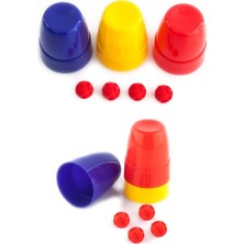 Twin Store Kırmızı Top Kaybeden Renkli Kupalar Sihir Oyunu Sihir Malzemesi