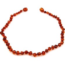 Twin Store Kehribar Bebek Kolyesi 587 Koyu Bej