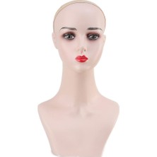 TeknoKapsül Makyajlı Uzun Peruk Kafa Mankeni