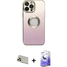 BUTİMAR'S iPhone 13 Pro Max Kutup Yansıma Özel Seri - Siyah Bilvis 5in1 5d Magic Hayalet Cam Ekran Koruyucu + Rose Gold Rainbow Kamera Lens Koruma Cam