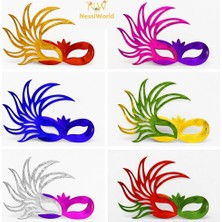 Twin Store 6’lı Çift Renkli Venedik Karton Parti Maskesi Seti