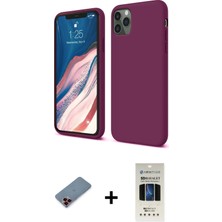 BUTİMAR'S iPhone 11 Pro Kozmos Yansıma Özel Seri - Siyah 5d Hayalet Cam Ekran Koruyucu + Kırmızı Metal Kamera Lens Koruma Cam