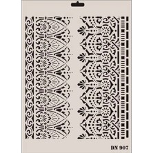 Twin Store Dantel Seri DN-907 Stencil 35X25 cm