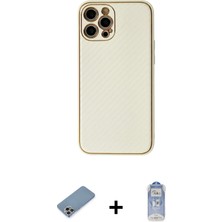 BUTİMAR'S iPhone 12 Pro Max Ahenk Işık - Siyah Joko Magic 5d Cam + Gökkuşağı Shine Kamera Lens Koruma Cam