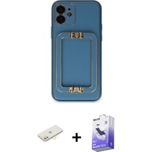 BUTİMAR'S iPhone 12 Kozmos Minimal Prime - Siyah Bilvis 5in1 5d Magic Hayalet Cam Ekran Koruyucu + Sarı Renkli Kamera Lens Koruma Cam