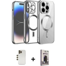 BUTİMAR'S iPhone 13 Pro Max Nova Işık Özel Seri - Siyah Bilvis Hayalet Cam Ekran Koruyucu + Gold Shine Kamera Lens