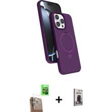 BUTİMAR'S iPhone 16 Pro Max Iz Işık Koleksiyonu - Siyah Bilvis Hayalet Cam Ekran Koruyucu + Çöl Titanyum Raze Metal Kamera Lens