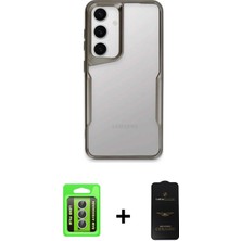 BUTİMAR'S Galaxy A15 4g Akış Çizgi Koleksiyonu - Siyah 6d Antistatik Mat Seramik Hayalet Nano Ekran Koruyucu + Gümüş Raze Metal Kamera Lens