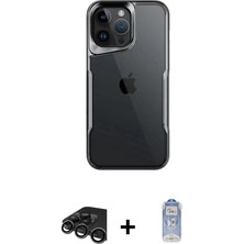 BUTİMAR'S iPhone 15 Pro Max Akış Çizgi Koleksiyonu - Siyah Joko Magic 5d Cam + Titanyum Gri Raze Metal Kamera Lens